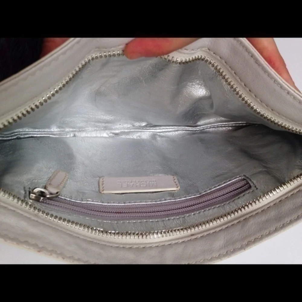 Michael Kors cream evening clutch